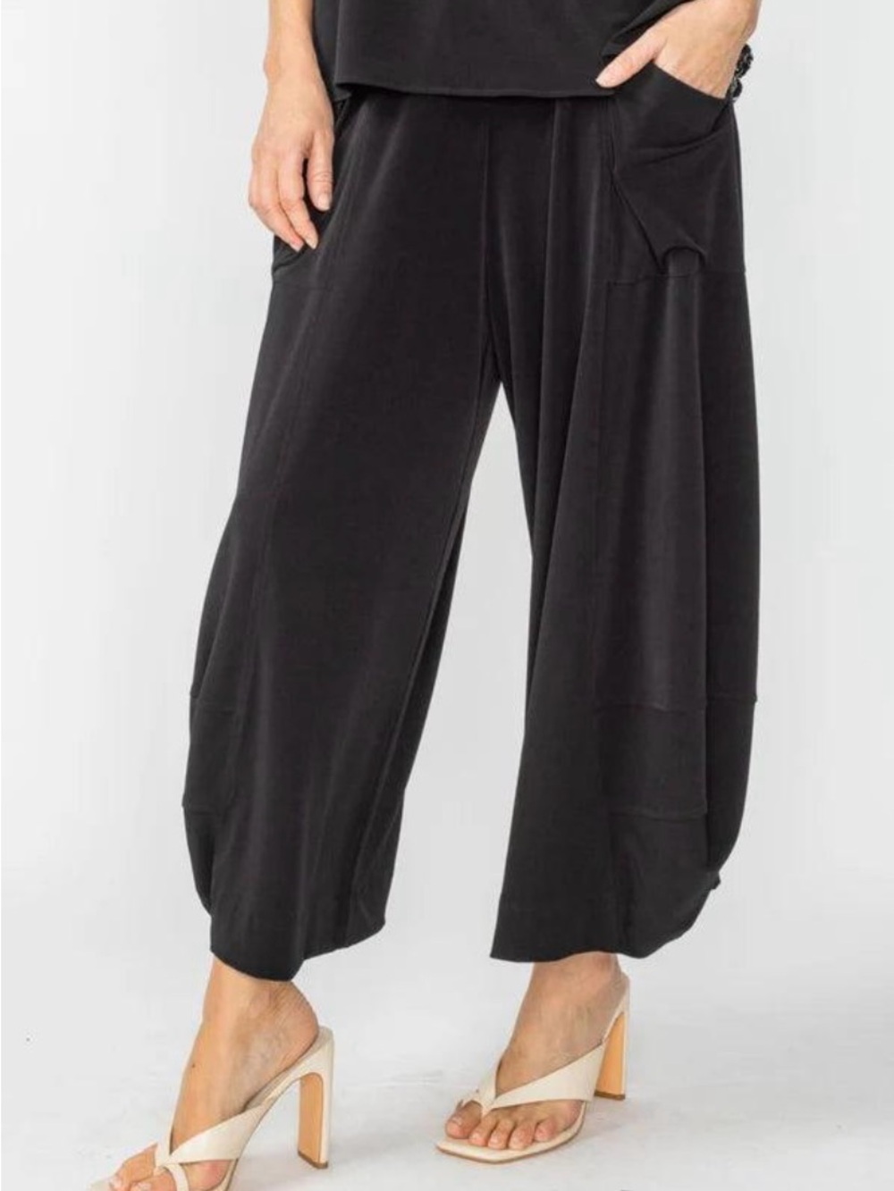 IC by Connie K XL Black Balloon Lantern Pants